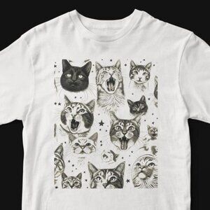 Cat T-Shirt, Cat Lover Gift, Kittens T-Shirt, Multiple Cats Shirt